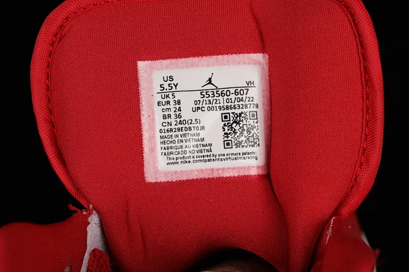 All categories Air Jordan Jordan series basketball shoes Air Jordan 1 Low Z version Air Jordan 1 Low AJ1 Joe 1 new white and red low-level basketball shoes 553560-607